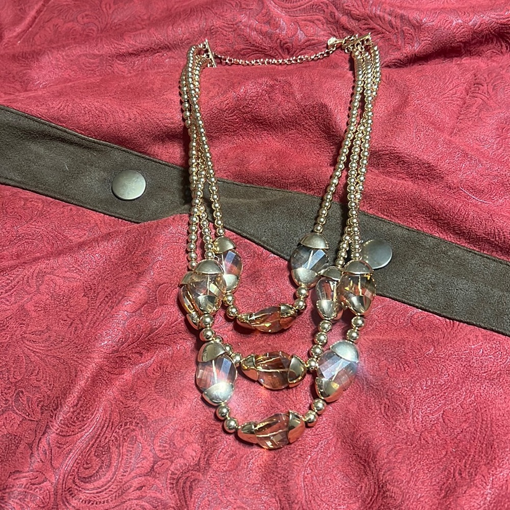 Beautiful layered gold necklace
